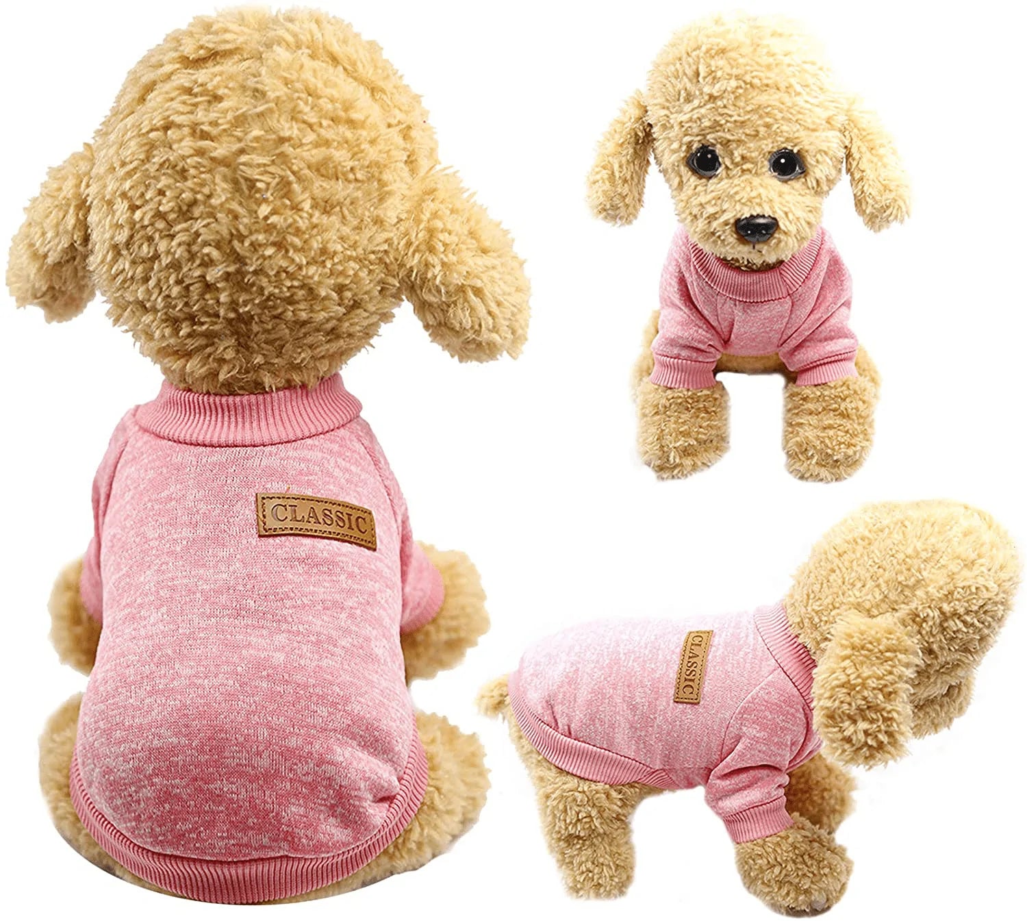YAODHAOD Dog Sweater Winter Pet Dog Clothes Knitwear Soft Thickening Warm Pup Dogs Sweatshirt Coat for Small Dog Puppy Kitten Cat