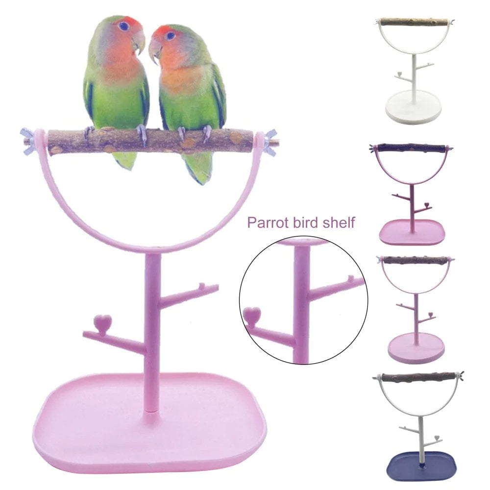 Ybeauty Bird Stand Anti-Skid Chassis Training Rack Creative Parrot Exercise Gym Playstand Bird Toy Animals & Pet Supplies > Pet Supplies > Bird Supplies > Bird Gyms & Playstands Ybeauty Pink 2  