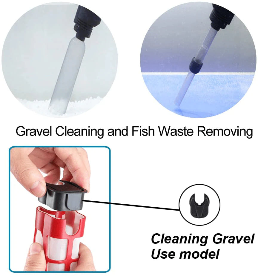 YCTECH Aquarium Gravel Vacuum Cleaner: 6 Watt Automatic Filter Gravel Cleaning | Fish Tank Sand Cleaner | Sludge Extractor | Water Changer | Sand Washing | Dirt Suction