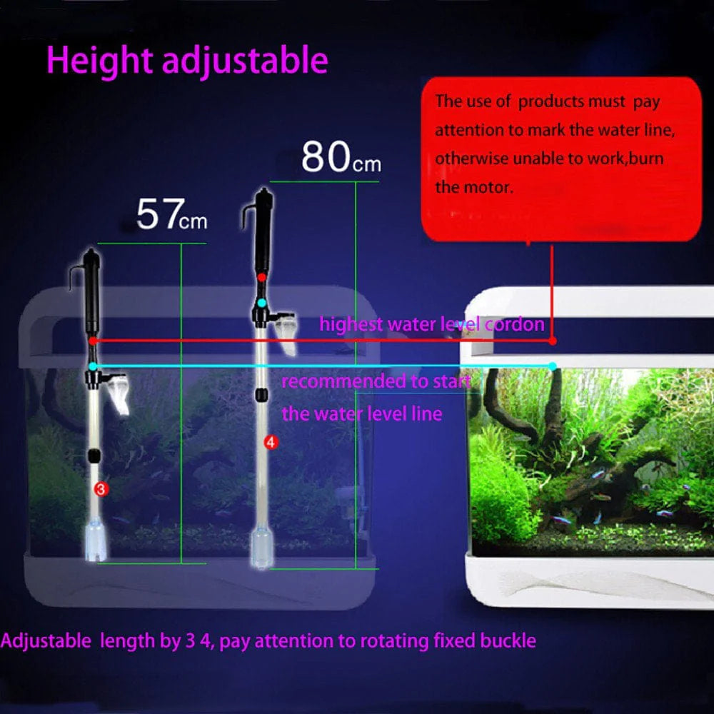 Yedhsi Wholesale Battery Gravel Vacuum Cleaner Aquarium Fish Tank Cleaning Syphon Water Vac for Pet Supplies