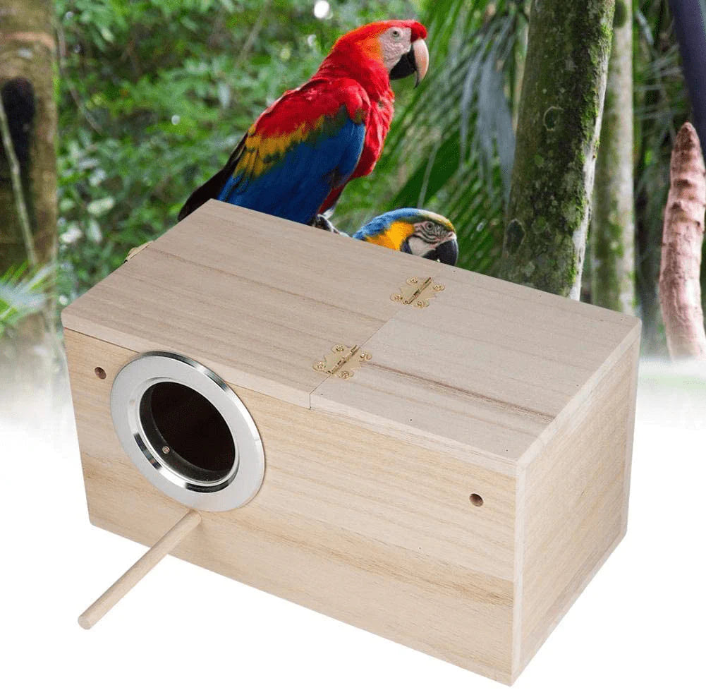 Yencoly Bird Breeding House with Stand Bird Aviary Cage Box, Non-Toxic Parrotlets Mating Box, Wood House Lovebirds for Budgerigars Cockatiel for Parrot(Right Opening) Animals & Pet Supplies > Pet Supplies > Bird Supplies > Bird Cages & Stands Yencoly   