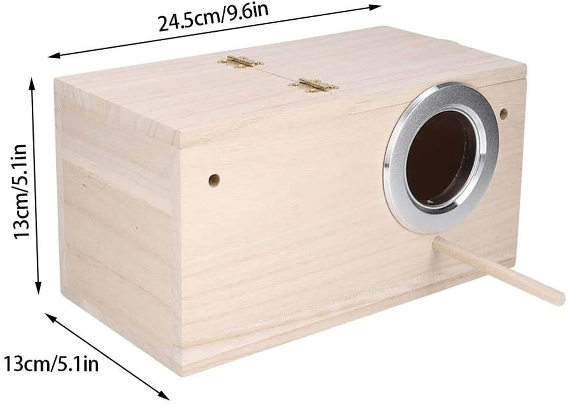 Yencoly Bird Breeding House with Stand Bird Aviary Cage Box, Non-Toxic Parrotlets Mating Box, Wood House Lovebirds for Budgerigars Cockatiel for Parrot(Right Opening) Animals & Pet Supplies > Pet Supplies > Bird Supplies > Bird Cages & Stands Yencoly   