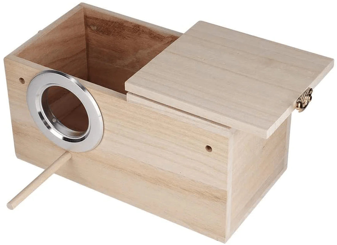 Yencoly Bird Breeding House with Stand Bird Aviary Cage Box, Non-Toxic Parrotlets Mating Box, Wood House Lovebirds for Budgerigars Cockatiel for Parrot(Right Opening) Animals & Pet Supplies > Pet Supplies > Bird Supplies > Bird Cages & Stands Yencoly   