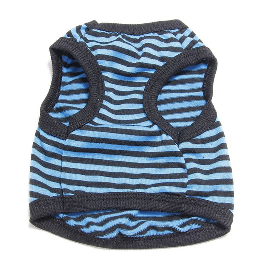Yesbay Adorable Stripe Pet Dog Puppy Cat Vest Clothes Costume Breathable Apparel Outfit,Blue Animals & Pet Supplies > Pet Supplies > Cat Supplies > Cat Apparel Yesbay S Blue 
