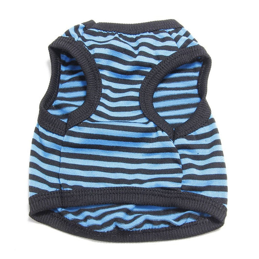 Yesbay Adorable Stripe Pet Dog Puppy Cat Vest Clothes Costume Breathable Apparel Outfit,Blue Animals & Pet Supplies > Pet Supplies > Dog Supplies > Dog Apparel Yesbay M Blue 