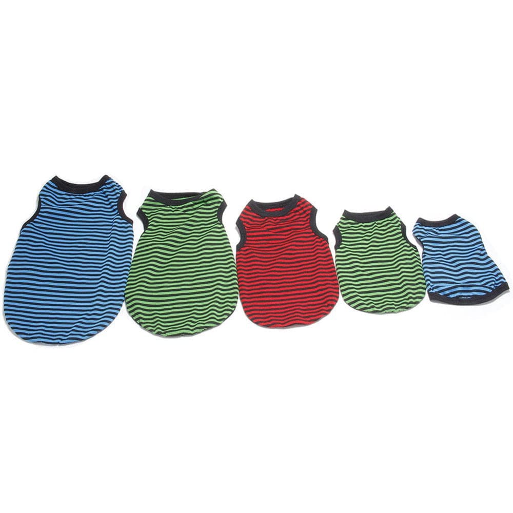 Yesbay Adorable Stripe Pet Dog Puppy Cat Vest Clothes Costume Breathable Apparel Outfit,Blue Animals & Pet Supplies > Pet Supplies > Dog Supplies > Dog Apparel Yesbay   