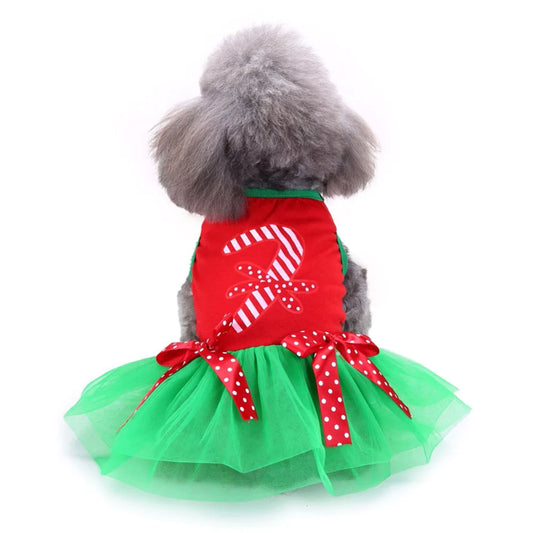 Yesbay Christmas Pet Dog Puppy Princess Dress Skirt Clothes Soft Warm Costume Apparel,Red+Green Animals & Pet Supplies > Pet Supplies > Dog Supplies > Dog Apparel Yesbay L Red+Green 