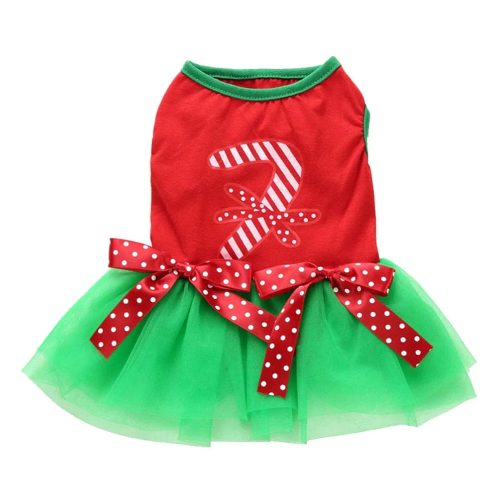 Yesbay Christmas Pet Dog Puppy Princess Dress Skirt Clothes Soft Warm Costume Apparel,Red+Green Animals & Pet Supplies > Pet Supplies > Dog Supplies > Dog Apparel Yesbay   