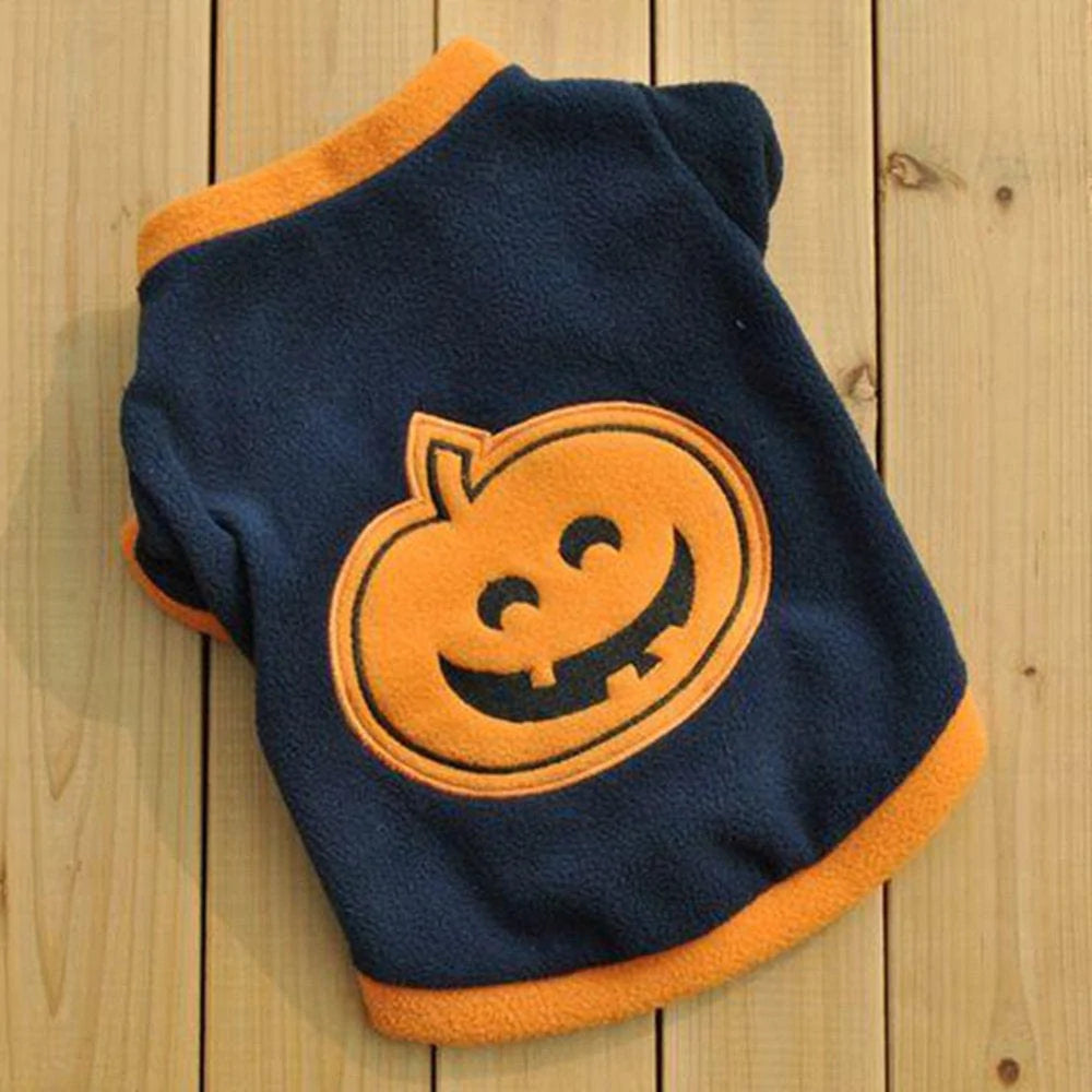 Yesbay Cute Pet Dog Halloween Pumpkin T-Shirt Warm Costume Breathable Clothes Apparel Animals & Pet Supplies > Pet Supplies > Dog Supplies > Dog Apparel Yesbay   