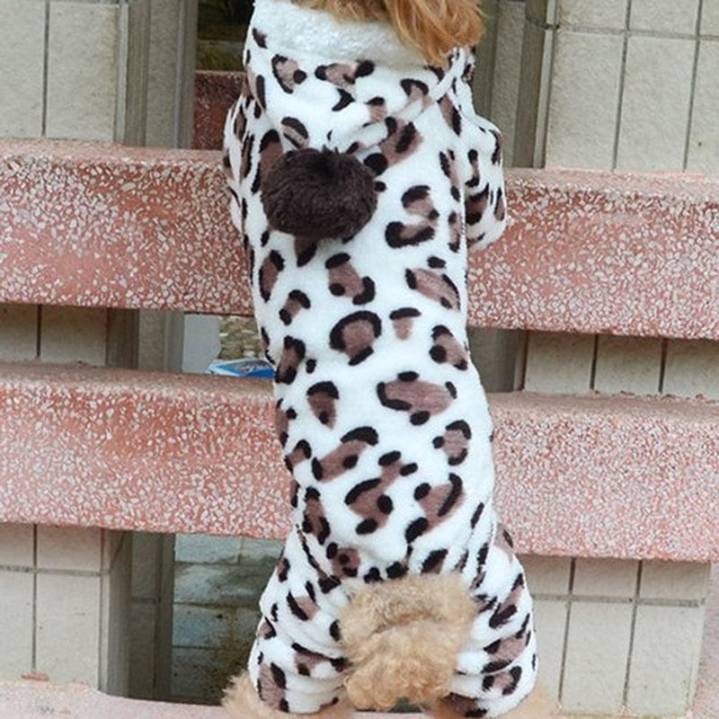 Yesbay Leopard Warm Winter Pet Dog Puppy Clothes Hoodie Jumpsuit Pajamas Outwear Animals & Pet Supplies > Pet Supplies > Dog Supplies > Dog Apparel Yesbay   