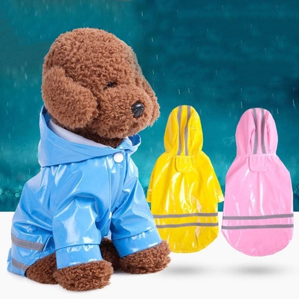 Yesbay Pet Dog Puppy Hooded Raincoat Waterproof Jacket Outdoor Costume Apparel Jumpsuit,Blue Animals & Pet Supplies > Pet Supplies > Dog Supplies > Dog Apparel Yesbay   