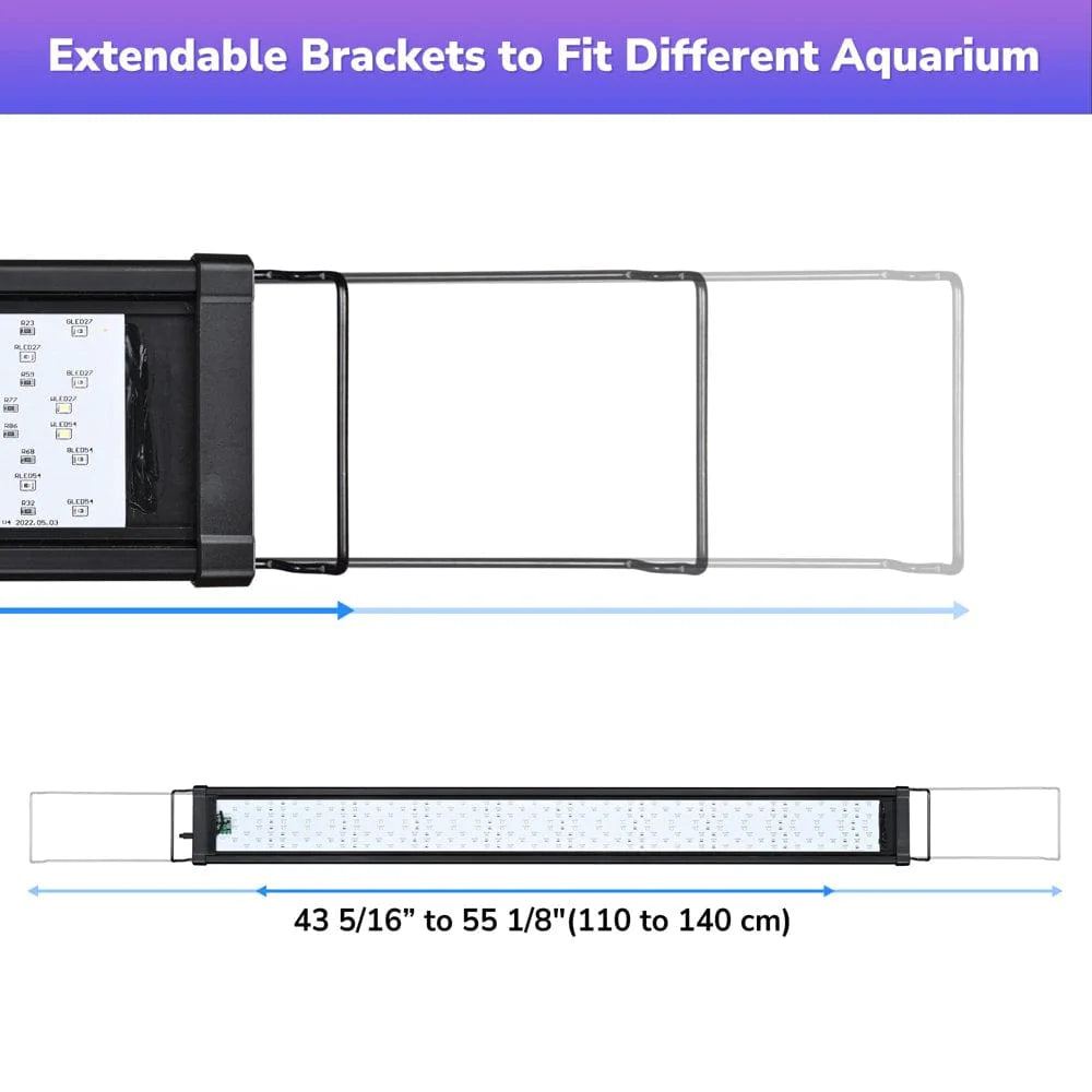 Yescom Aquabasik Aquarium LED Light with Timer Dimmable Lamp for Fish Tank Home Animals & Pet Supplies > Pet Supplies > Fish Supplies > Aquarium Lighting Yescom   