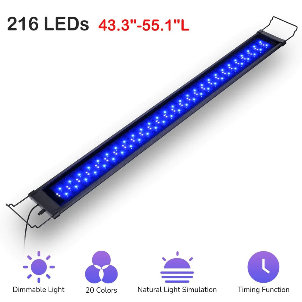 Yescom Aquabasik Aquarium LED Light with Timer Dimmable Lamp for Fish Tank Home Animals & Pet Supplies > Pet Supplies > Fish Supplies > Aquarium Lighting Yescom   