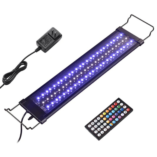 Yescom Aquabasik Aquarium LED Light with Timer Dimmable Lamp Remote Control Fish Tank Animals & Pet Supplies > Pet Supplies > Fish Supplies > Aquarium Lighting Yescom   