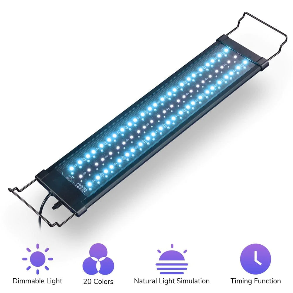 Yescom Aquabasik Aquarium LED Light with Timer Dimmable Lamp Remote Control Fish Tank Animals & Pet Supplies > Pet Supplies > Fish Supplies > Aquarium Lighting Yescom   