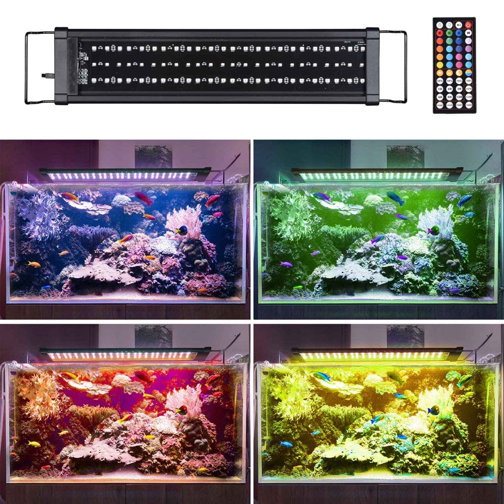 Yescom Aquabasik Aquarium LED Light with Timer Dimmable Lamp Remote Control Fish Tank Animals & Pet Supplies > Pet Supplies > Fish Supplies > Aquarium Lighting Yescom   