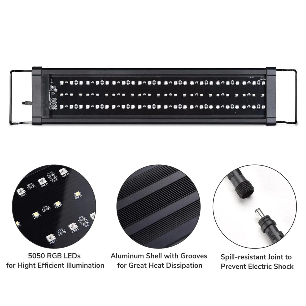 Yescom Aquabasik Aquarium LED Light with Timer Dimmable Lamp Remote Control Fish Tank Animals & Pet Supplies > Pet Supplies > Fish Supplies > Aquarium Lighting Yescom   