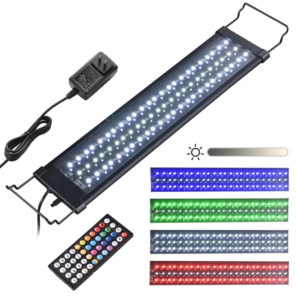 Yescom Aquabasik Aquarium LED Light with Timer Dimmable Lamp Remote Control Fish Tank Animals & Pet Supplies > Pet Supplies > Fish Supplies > Aquarium Lighting Yescom   