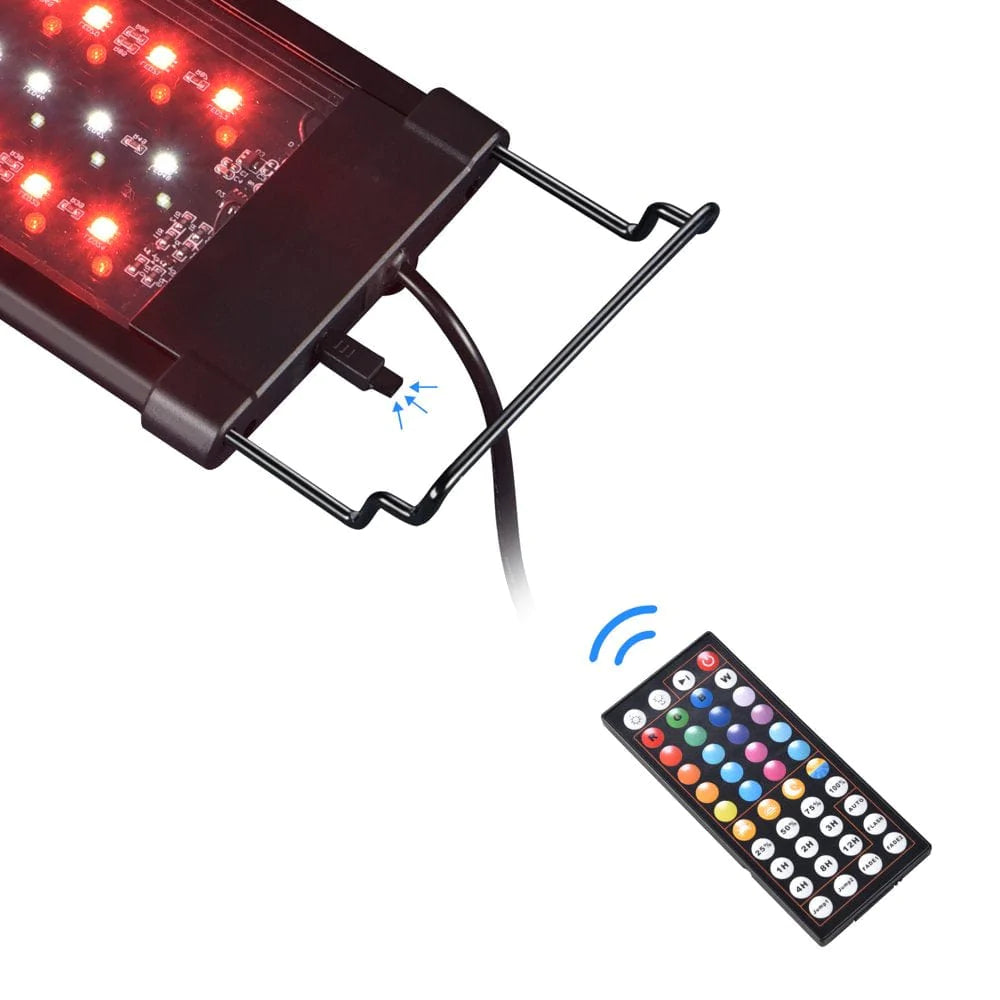 Yescom Aquabasik Aquarium LED Light with Timer Dimmable Lamp Remote Control Fish Tank Animals & Pet Supplies > Pet Supplies > Fish Supplies > Aquarium Lighting Yescom   