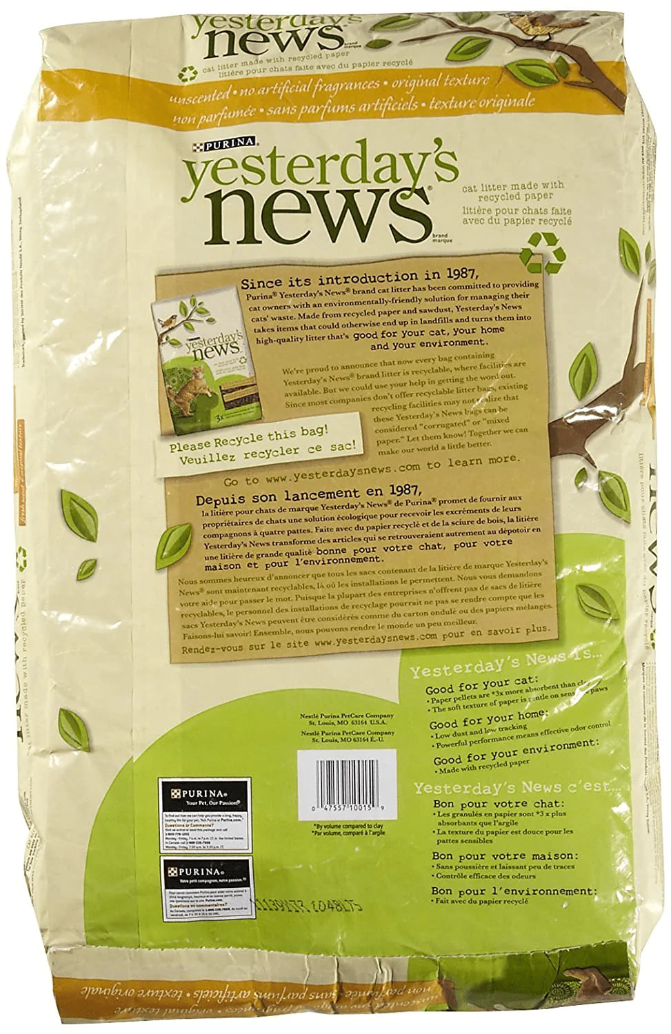 YESTERDAY'S NEWS PRODUCTS 702303 Yesterday'S News Cat Litter, 15-Pound Animals & Pet Supplies > Pet Supplies > Cat Supplies > Cat Litter YESTERDAY'S NEWS PRODUCTS   