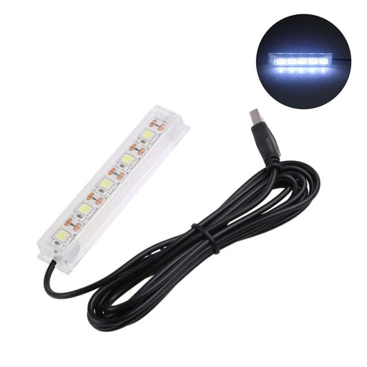 YESTUNE 2 Inch Easy to Use LED Aquarium Light for Small Tank Great for Night Viewing Portable Cool White Leds Aquatic Plant Ligh Animals & Pet Supplies > Pet Supplies > Fish Supplies > Aquarium Lighting YESTUNE Black  