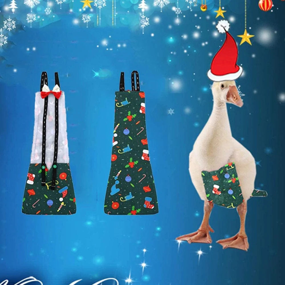 YESTUNE Chicken Diapers Washable Duck Nappies with Bow Tie Decor Elastic Should Straps Animals & Pet Supplies > Pet Supplies > Dog Supplies > Dog Diaper Pads & Liners YESTUNE   