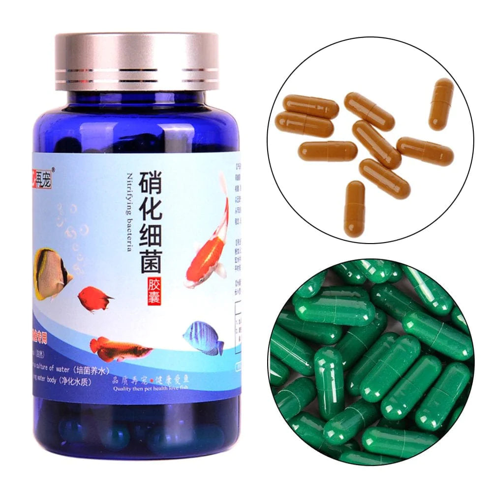 YEUHTLL 20/30/50/80/100 Pcs Aquarium Nitrifying Bacteria Concentrated Capsule Fish Tank Pond Cleaning Fresh Water Supply Animals & Pet Supplies > Pet Supplies > Fish Supplies > Aquarium Cleaning Supplies YEUHTLL   