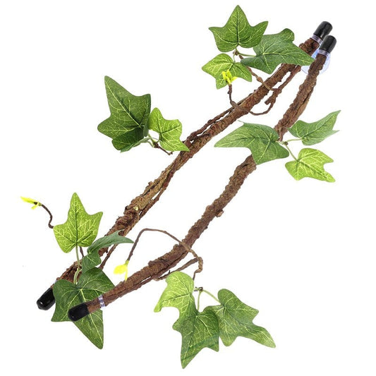 YEUHTLL 2Pcs Artificial Reptile Plants for Climbing Lifelike Terrarium Plastic Jungle Bendable Vines Amphibian Habitat Ornaments Animals & Pet Supplies > Pet Supplies > Small Animal Supplies > Small Animal Habitat Accessories YEUHTLL   