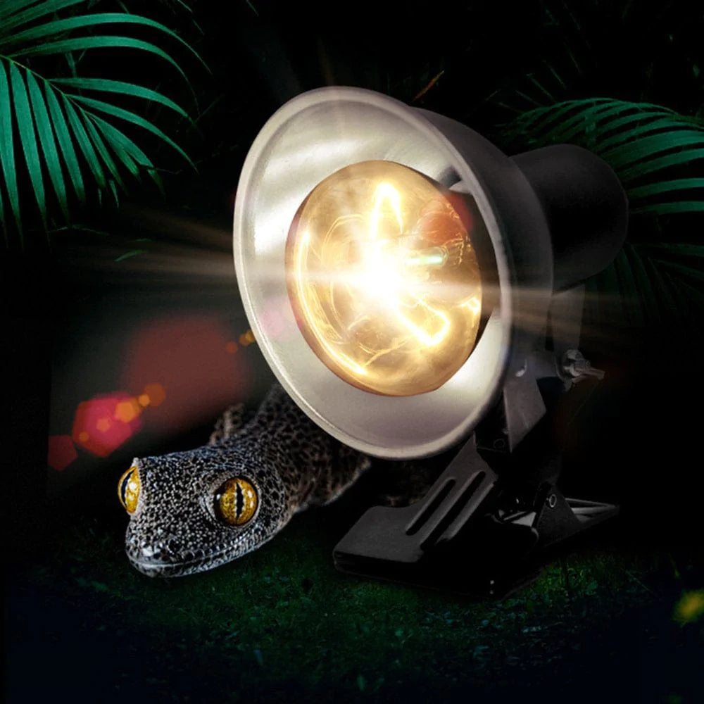 YEUHTLL Reptile Habitat UVA UVB Lamp Fixture 360 Degree Rotation Heating Light Holder Stand with Clamp for Fish Turtle Tank  YEUHTLL   