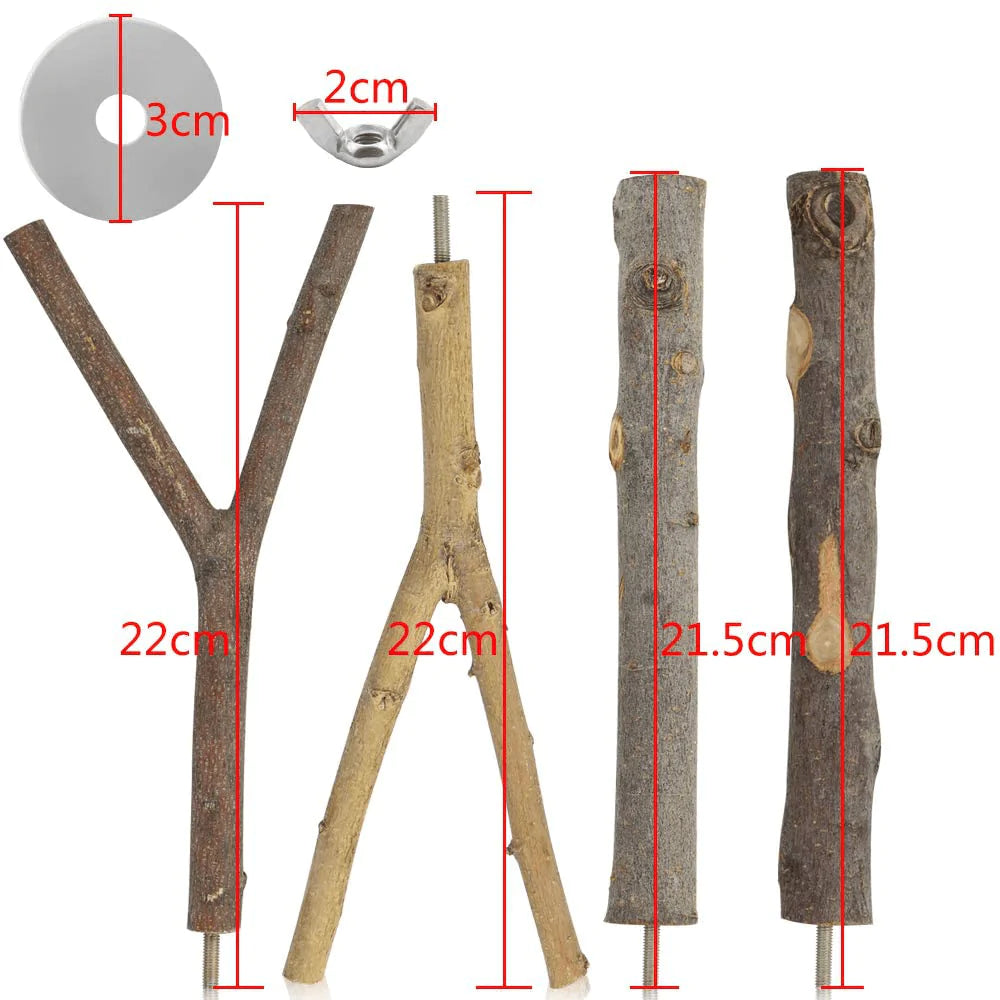 Yg_Oline 4 Sets 8" Natural Wood Perches for Bird Cages, Bird Toys Parakeet Perch Bird Supplies Bird Cage Branches … Animals & Pet Supplies > Pet Supplies > Bird Supplies > Bird Toys YG_Oline   