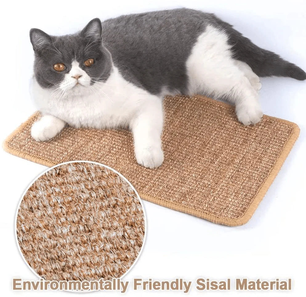 YIISHI Cat Scratch Pad, Durable Sisal Cats Scratcher, Cat Scratchers for Indoor Cats Grinding Claws and Protecting Furniture Couch Carpets