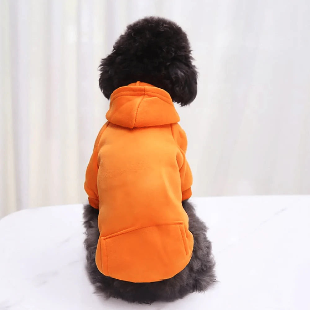 Yikeyo Dog Hoodie with Pocket - Fall Winter Warm Fleece Sweater Puppy Clothes for Small Medium Dogs Boy Girl Yorkies Chihuahua - Pet Cat Sweatshirt Blank Color, Set of 4