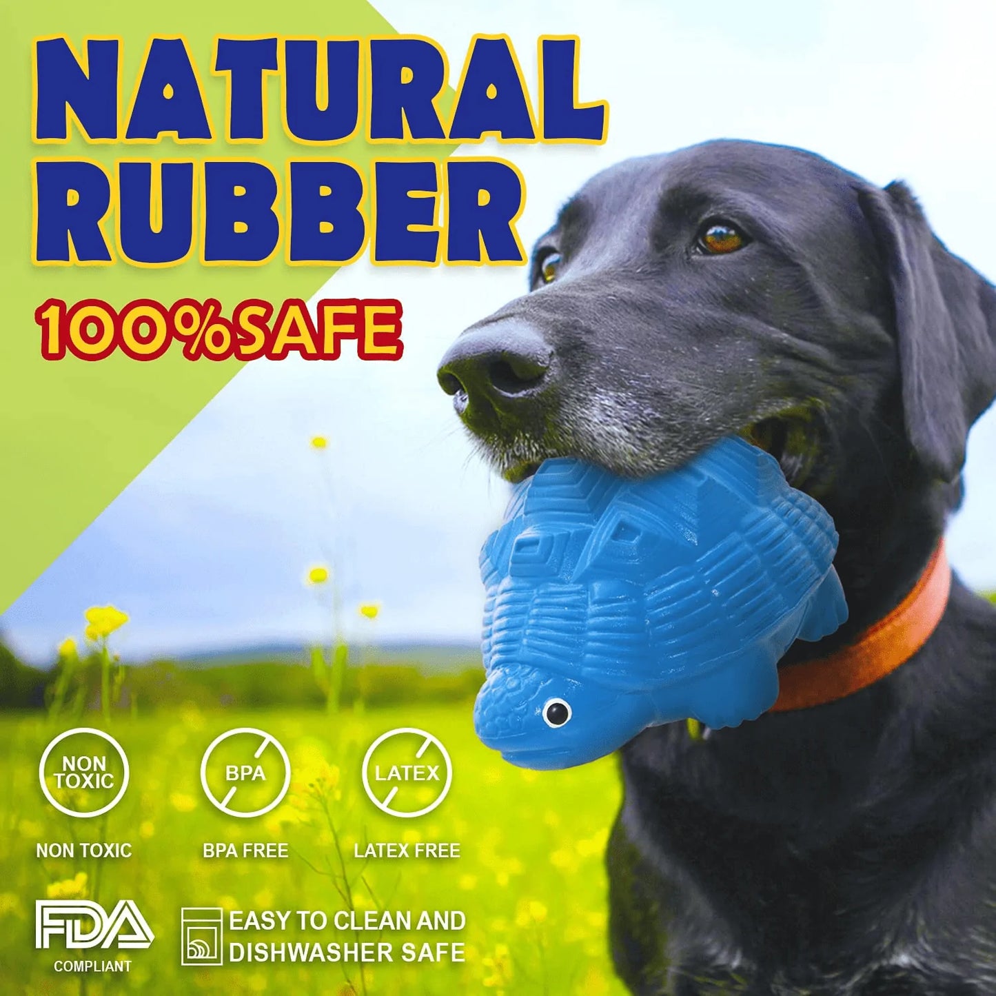 YILAKO Squeaky Dog Toys, Almost Indestructible Dog Toys for Aggressive Chewers Non-Toxic Natural Rubber Toys for Medium and Large Dog Animals & Pet Supplies > Pet Supplies > Dog Supplies > Dog Toys YILAKO   