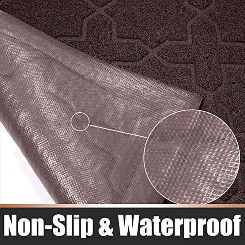 Yimobra Durable Cat Litter Mat, XL Jumbo 35.4 X 23.6 Inches, Easy Clean Cat Mats, Non-Slip, Water Resistant, Traps for Litter Boxes, Pet Litter Floor Mats, Soft, No Phthalate, Dark Coffee Animals & Pet Supplies > Pet Supplies > Cat Supplies > Cat Litter Box Mats Yimobra   