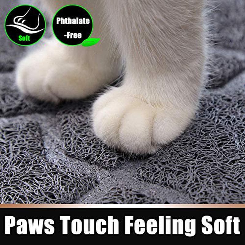 Yimobra Durable Cat Litter Mat, XL Jumbo 35.4 X 23.6 Inches, Easy Clean Cat Mats, Non-Slip, Water Resistant, Traps for Litter Boxes, Pet Litter Floor Mats, Soft, No Phthalate, Dark Gray Animals & Pet Supplies > Pet Supplies > Cat Supplies > Cat Litter Box Mats Yimobra   