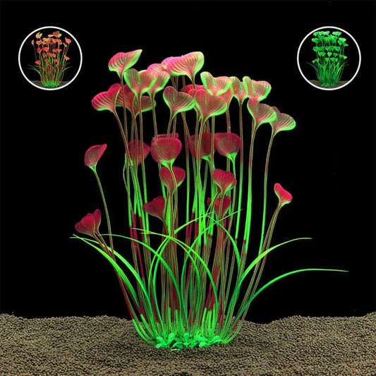 Yirtree Fake Aquatics Plants Simulation Decor Accessories Vivid Color Miniature Water Grass Ornament for Aquarium
