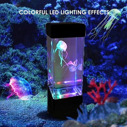 Yirtree Jellyfish Light, Sensory Synthetic Jelly Fish Tank Aquarium Mood Lamp, Mini Desktop Aquarium Tower Electric Colorful LED Jellyfish Lamp, Home Office Gift for Men Women Kids Animals & Pet Supplies > Pet Supplies > Fish Supplies > Aquarium Lighting Yirtree   