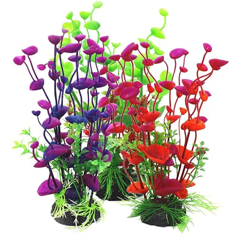 Yirtree Pets Plastic Plants for Fish Tank Decorations Large Artificial Aquarium Decor and Accessories Animals & Pet Supplies > Pet Supplies > Fish Supplies > Aquarium Decor Yirtree Red  