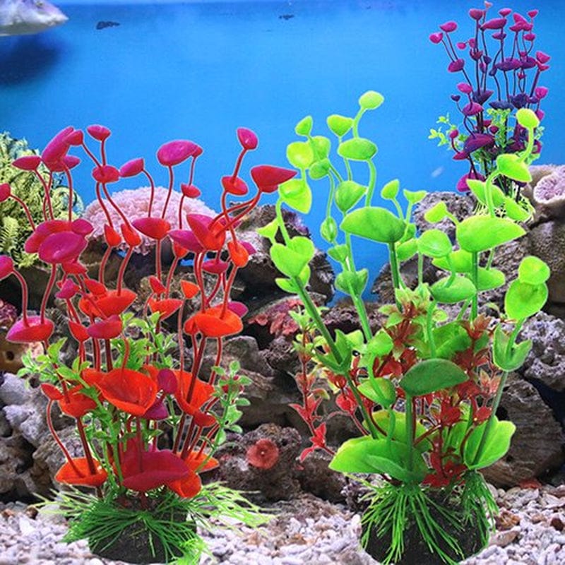 Yirtree Pets Plastic Plants for Fish Tank Decorations Large Artificial Aquarium Decor and Accessories Animals & Pet Supplies > Pet Supplies > Fish Supplies > Aquarium Decor Yirtree   