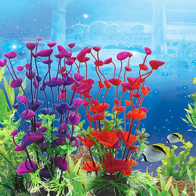 Yirtree Pets Plastic Plants for Fish Tank Decorations Large Artificial Aquarium Decor and Accessories Animals & Pet Supplies > Pet Supplies > Fish Supplies > Aquarium Decor Yirtree   