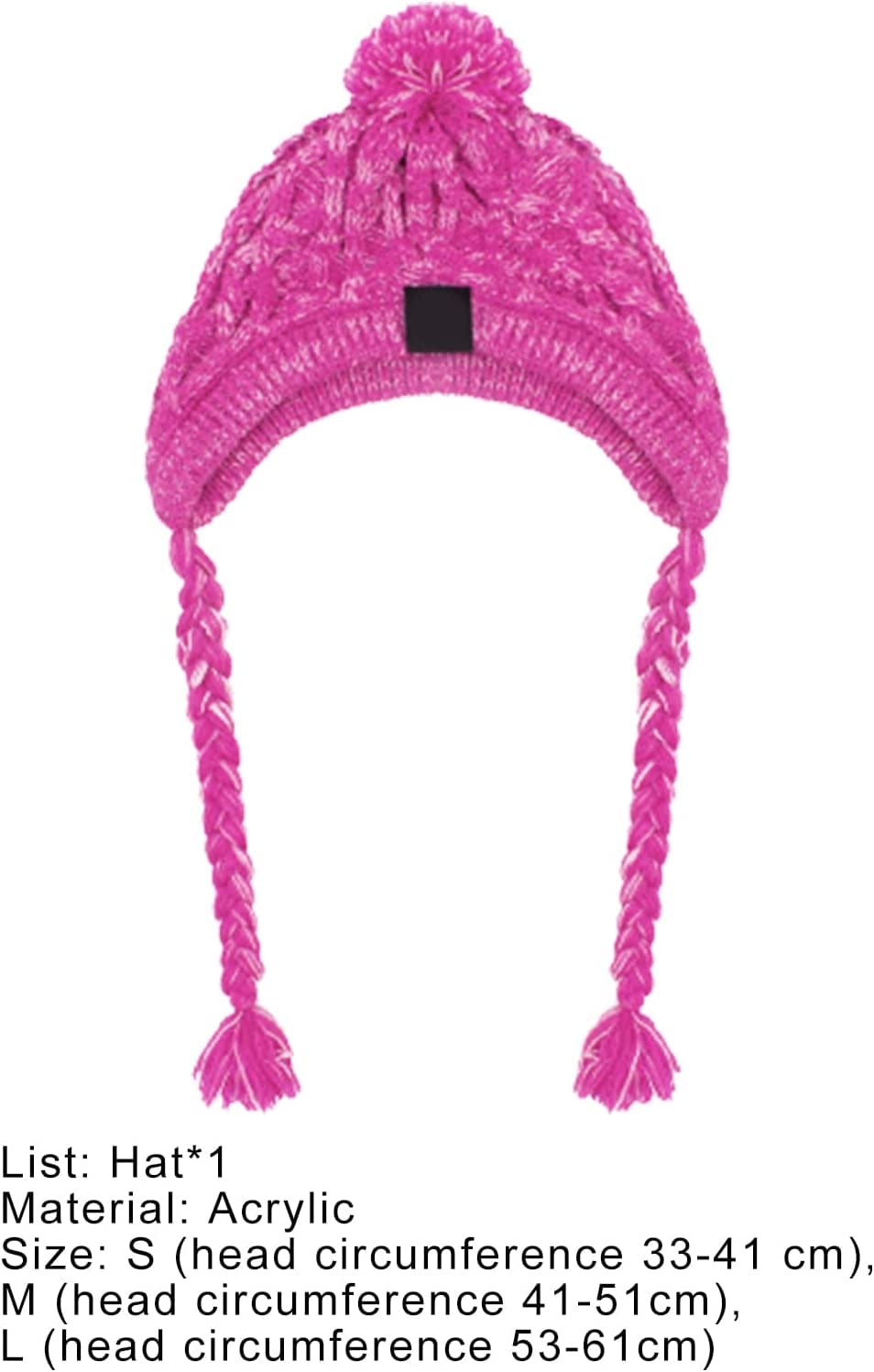 Yirtree Winter Dog Hats Cute Skin-Friendly Classic Warm Knit Dog Hats Accessory Compatible with Cat Pink M Animals & Pet Supplies > Pet Supplies > Dog Supplies > Dog Apparel Yirtree   