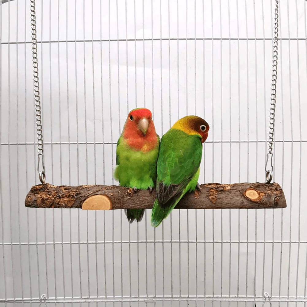 YJJKJ Pet Bird Swing, Parrot Cage Toys, Natural Wooden Swing Toys for Parakeet Cockatoo Cockatiel Conure Lovebirds Canaries Little Macaw African Parrot Animals & Pet Supplies > Pet Supplies > Bird Supplies > Bird Cage Accessories YJJKJ   