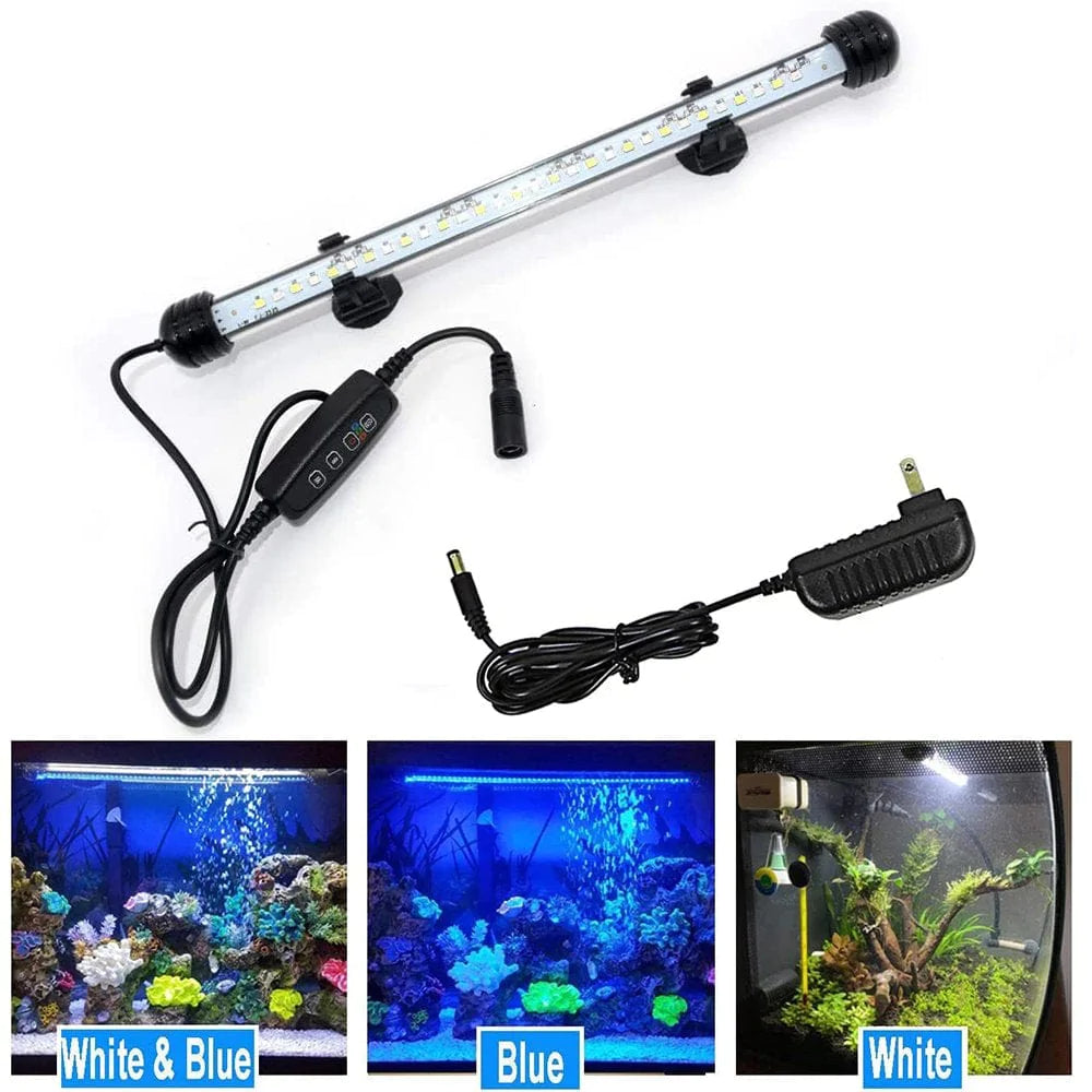 YLHHOME Aquarium LED Light Fish Tank Light LED Light Bar Stick with Timer Auto On/Off White & Blue 3 Light Modes Dimmable Animals & Pet Supplies > Pet Supplies > Fish Supplies > Aquarium Lighting YLHHOME   