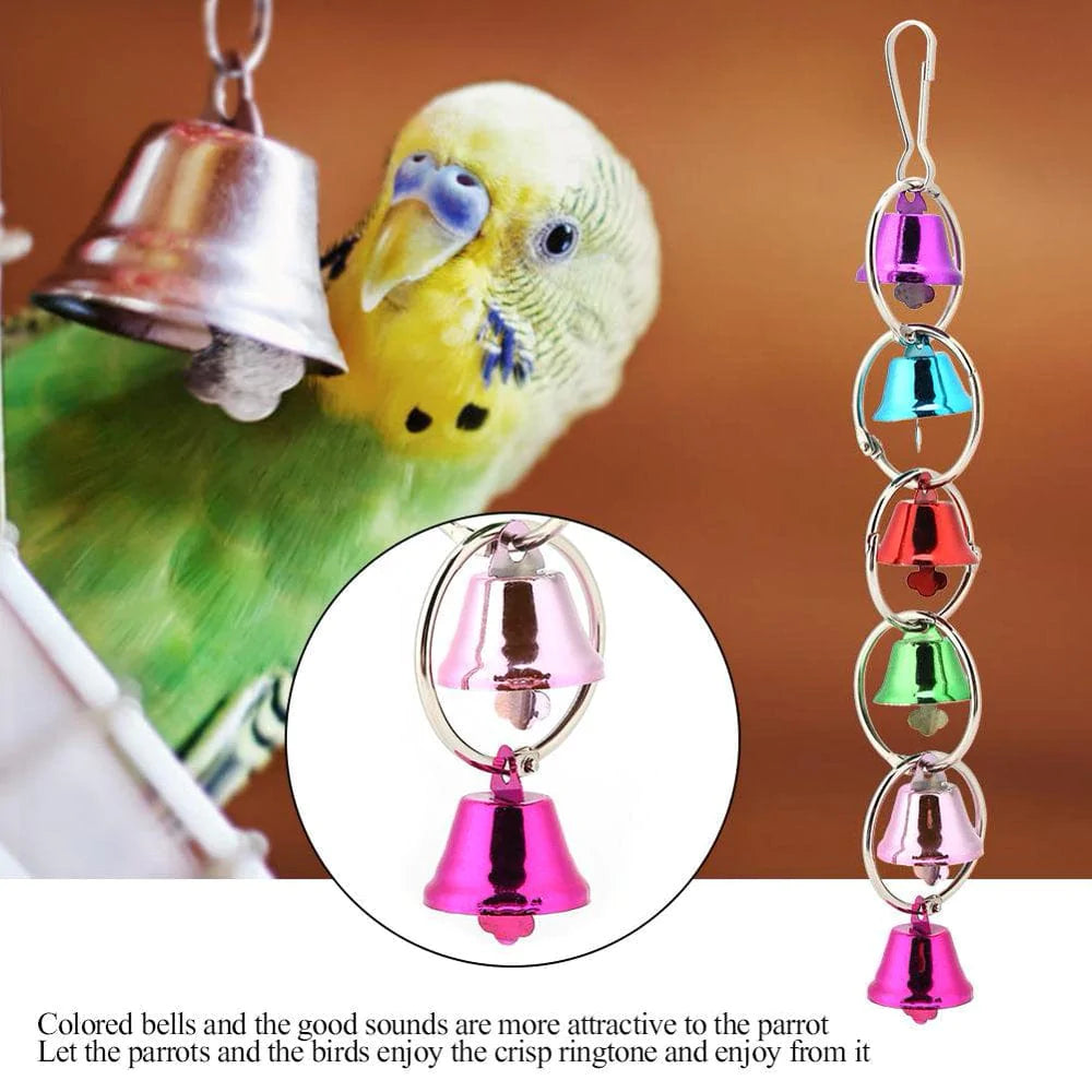 YLSHRF Hanging Toy Parrot Bells, Hanging Bells Toy,Parrot Toy Bird Toys Hanging Bells Toy Parrot Toy Suitable for Parrots and Birds Animals & Pet Supplies > Pet Supplies > Bird Supplies > Bird Toys YLSHRF   