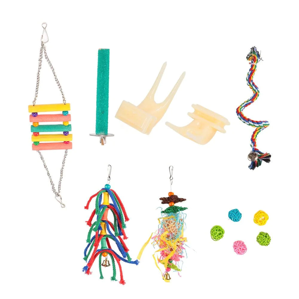 Ymiko Swing Toys, Swing Climbing Ladders Toy, Swing Toys Natural Attractive Safe Eliminate Boredom Bird Perch Stand Chewing Toys for Birds Animals & Pet Supplies > Pet Supplies > Bird Supplies > Bird Ladders & Perches Ymiko   