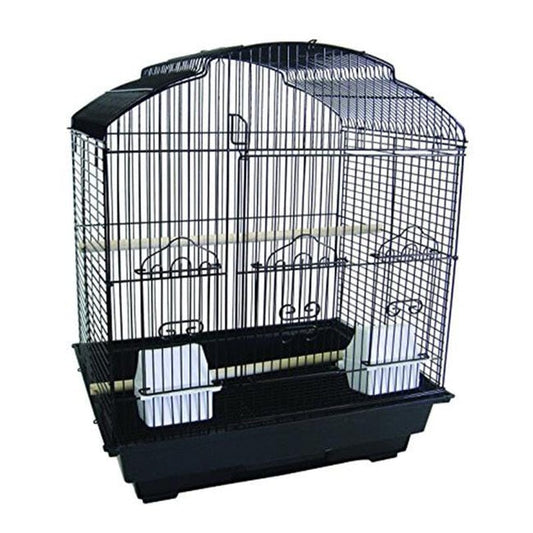 YML 1784-4724BLK Bar Spacing Barn Top Bird Cage with Stand&#44; Black Animals & Pet Supplies > Pet Supplies > Bird Supplies > Bird Cages & Stands YML   