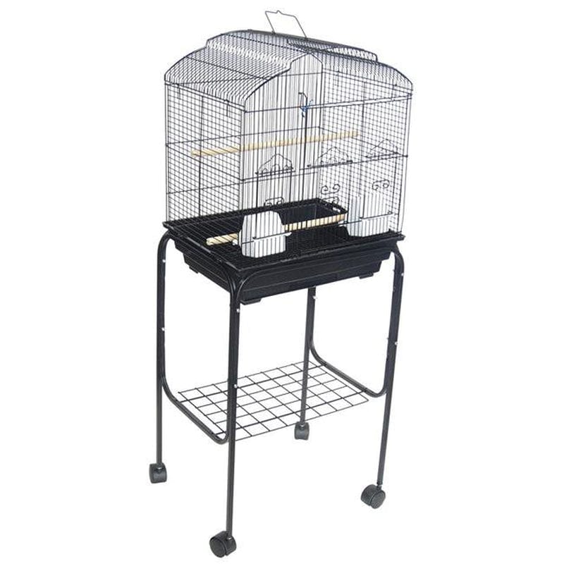 YML 5804-4814BLK Shell Top Bird Cage with Stand&#44; Black Animals & Pet Supplies > Pet Supplies > Bird Supplies > Bird Cages & Stands YML   