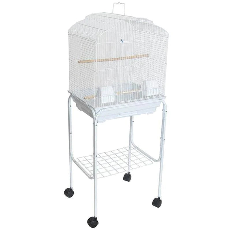 YML 5804-4814WHT Shell Top Bird Cage with Stand&#44; White Animals & Pet Supplies > Pet Supplies > Bird Supplies > Bird Cages & Stands YML   