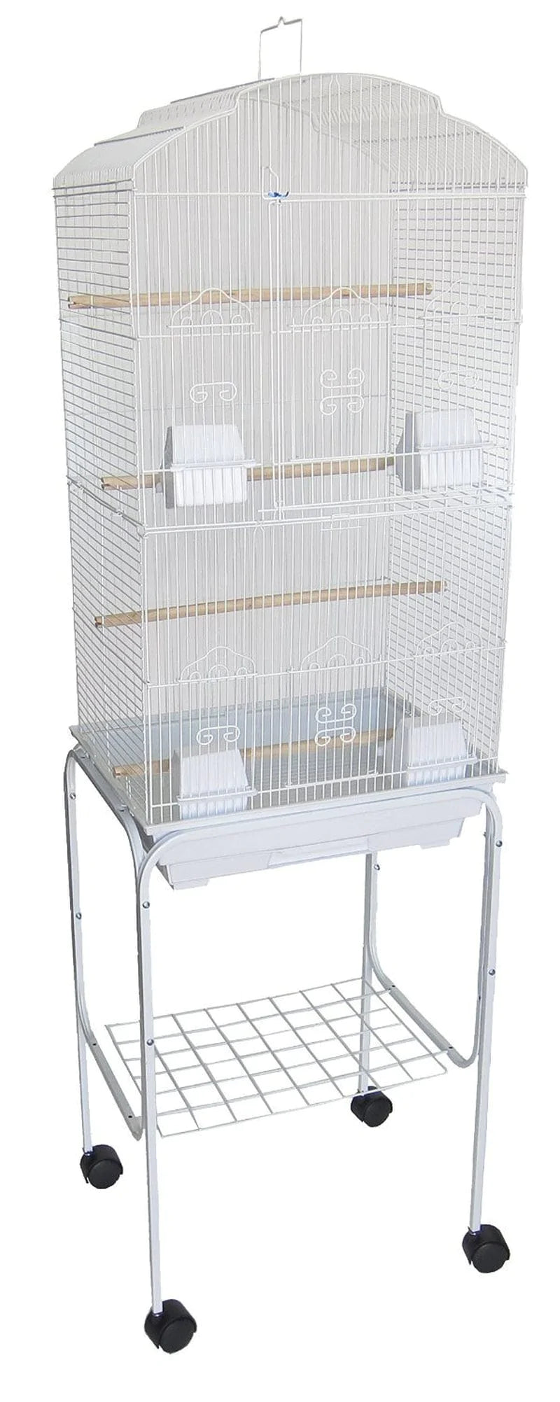 YML 6804 3/8" Bar Spacing Tall Shall Top Bird Cage with Stand, 18" X 14"/Small, Black Animals & Pet Supplies > Pet Supplies > Bird Supplies > Bird Cages & Stands YML Group Inc.   