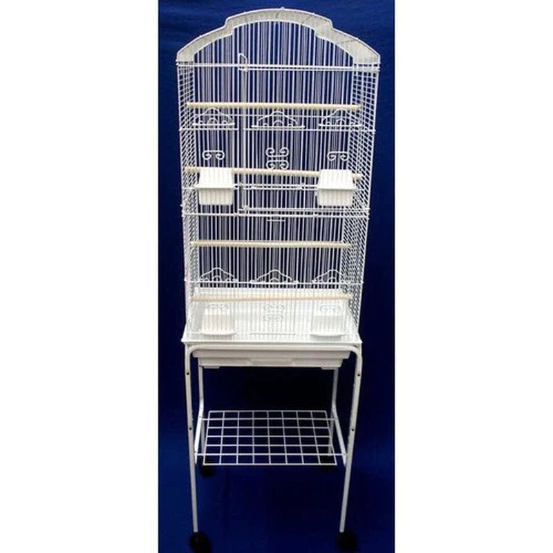 YML 6804_4814WHT 3/8" Bar Spacing Tall Shall Top Bird Cage with Stand, 18" X 14"/Small Animals & Pet Supplies > Pet Supplies > Bird Supplies > Bird Cages & Stands YML Group Inc.   